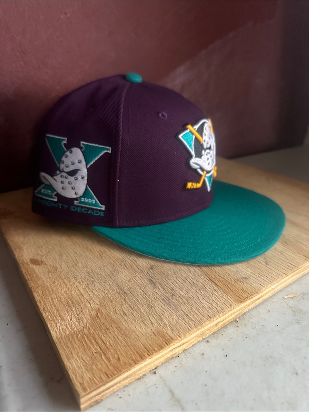 Classic 7 3/8 fitted Anaheim Mighty ducks patch hat cap new
